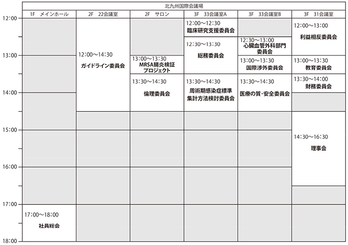 各種委員会Timetable