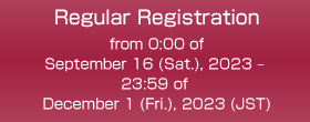 Regular Registration
