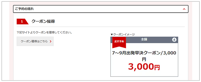 クーポン獲得の図